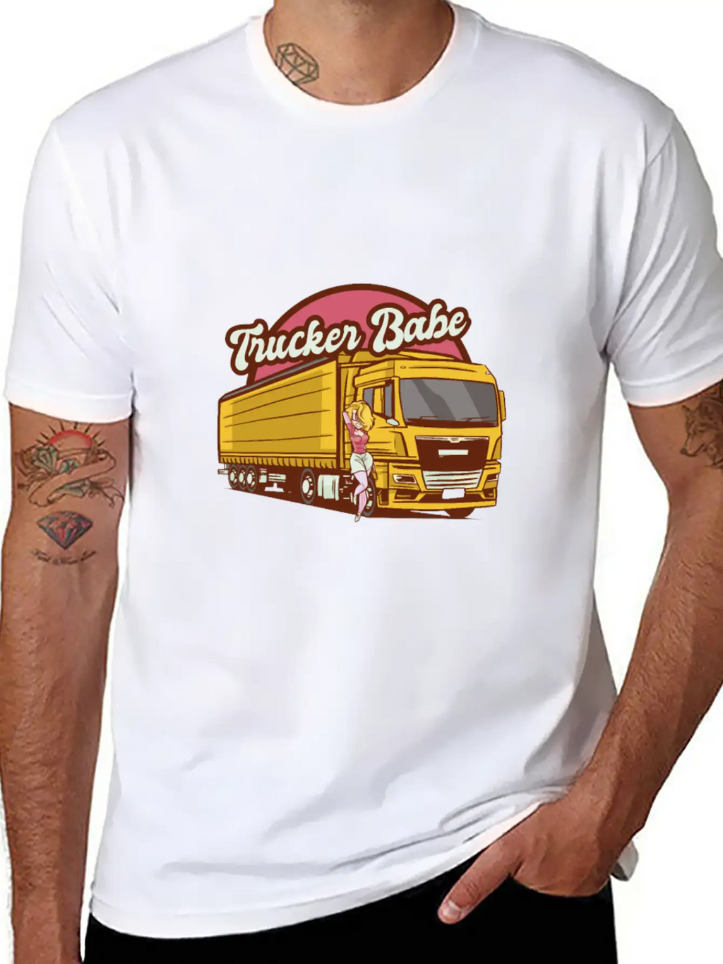 Trucker Babe Mechanic Trucking Truck Driver Breathable Soft Cotton T-Shirt – Timeless Casual Look