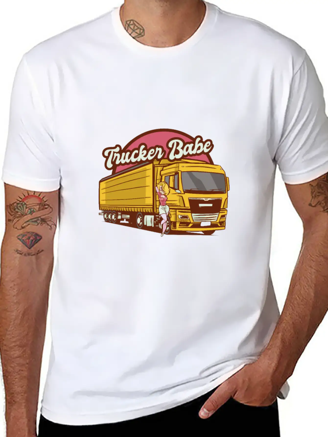 Trucker Babe Mechanic Trucking Truck Driver Breathable Soft Cotton T-Shirt – Timeless Casual Look