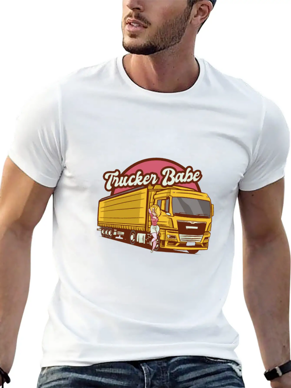 Trucker Babe Mechanic Trucking Truck Driver Breathable Soft Cotton T-Shirt – Timeless Casual Look