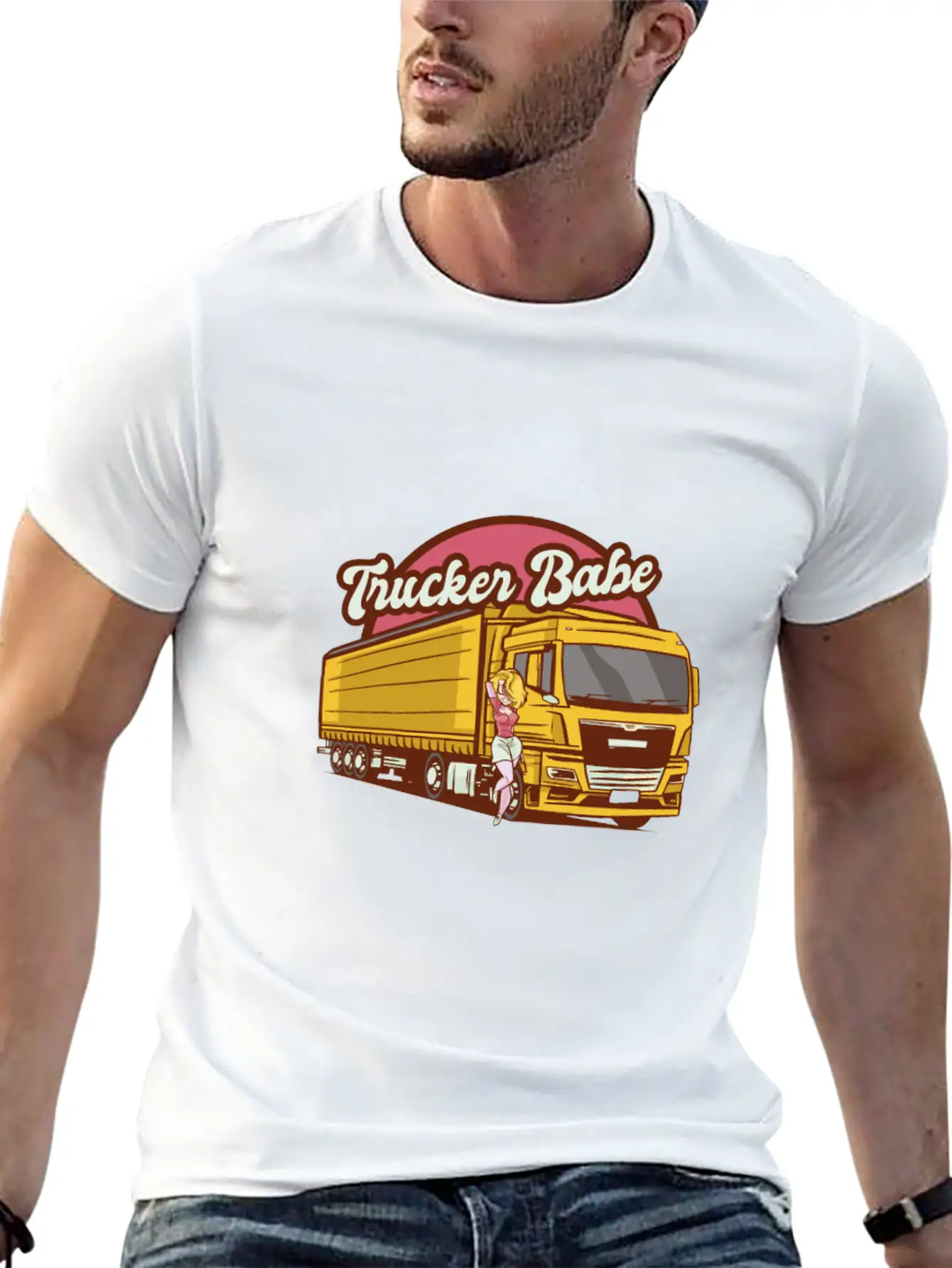 Trucker Babe Mechanic Trucking Truck Driver Breathable Soft Cotton T-Shirt – Timeless Casual Look