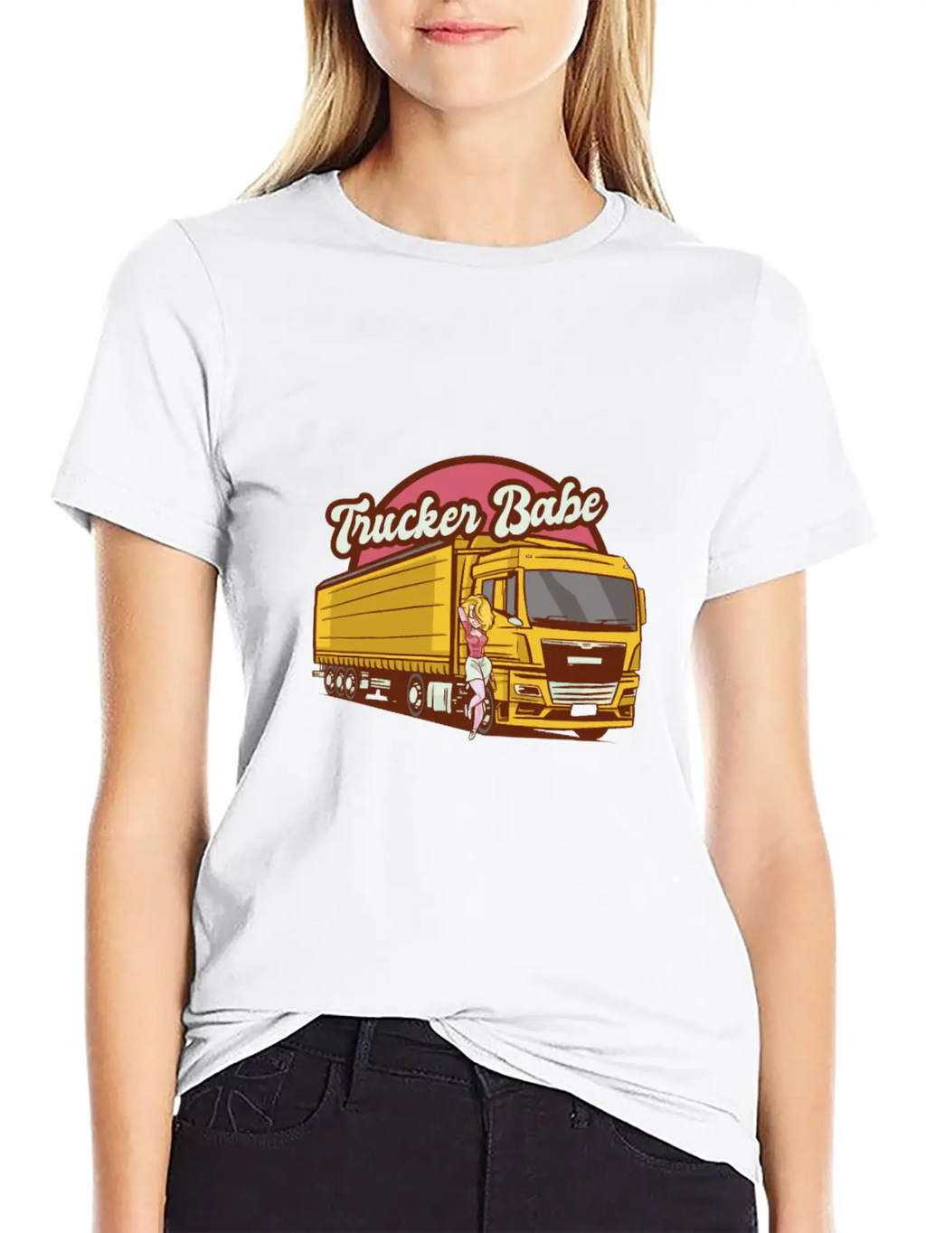 Trucker Babe Mechanic Trucking Truck Driver Breathable Soft Cotton T-Shirt – Timeless Casual Look