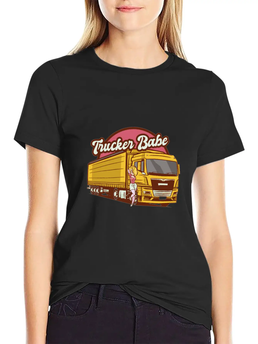 Trucker Babe Mechanic Trucking Truck Driver Breathable Soft Cotton T-Shirt – Timeless Casual Look