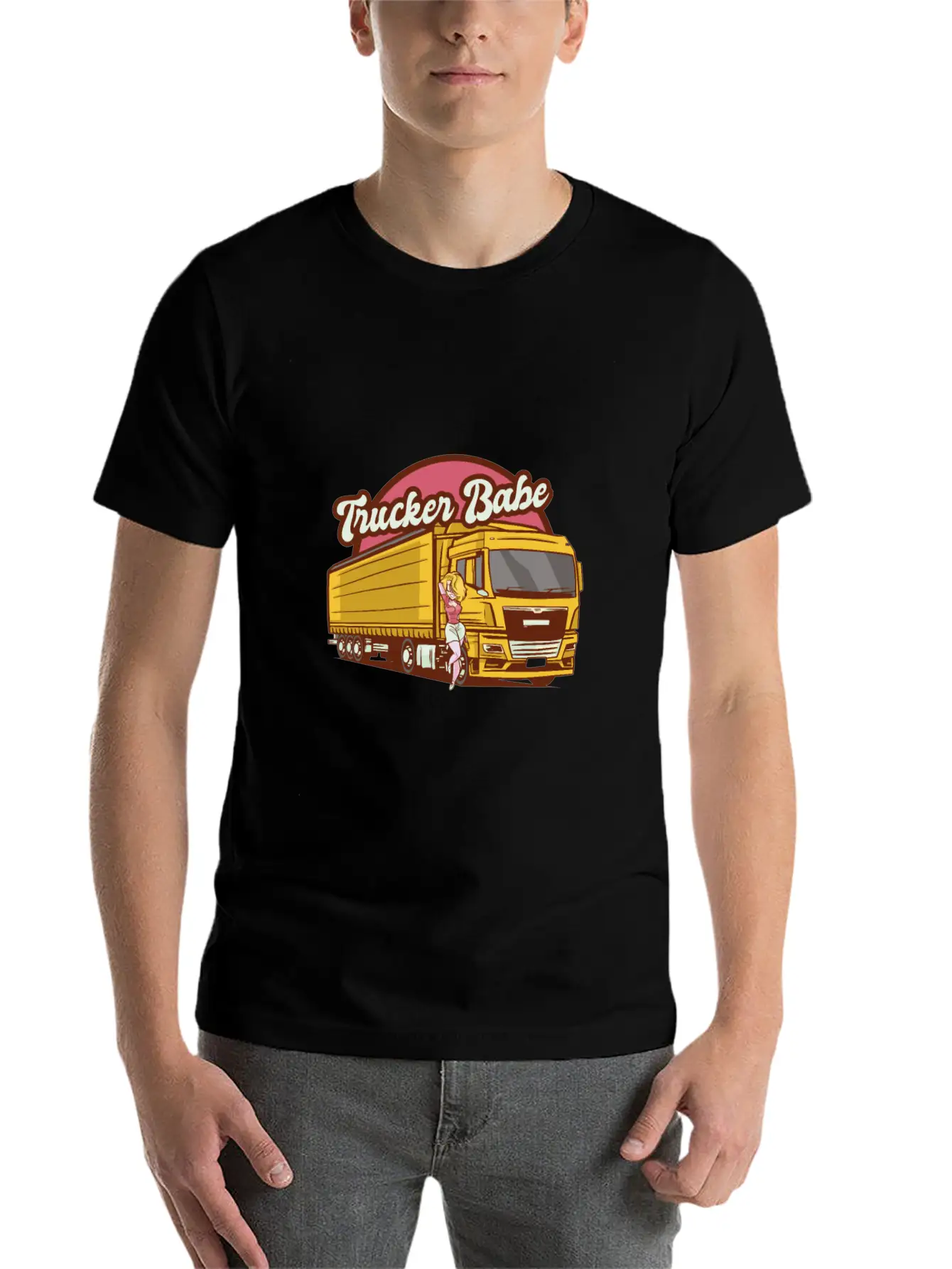 Trucker Babe Mechanic Trucking Truck Driver Breathable Soft Cotton T-Shirt – Timeless Casual Look