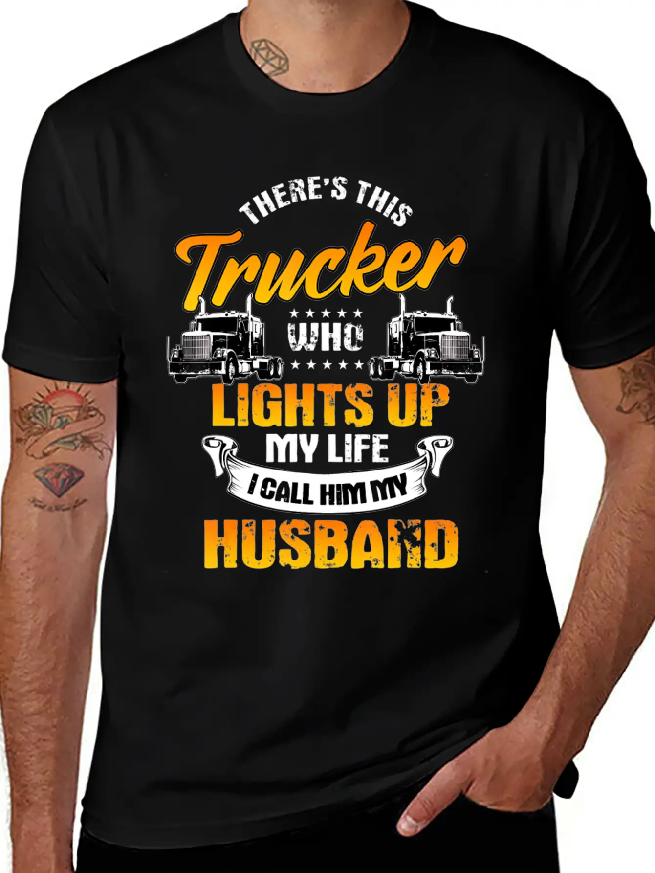 Trucker Gifts Tractor Trailer Truck 18 Wheeler Mar Breathable Soft Cotton T-Shirt – Timeless Casual Look
