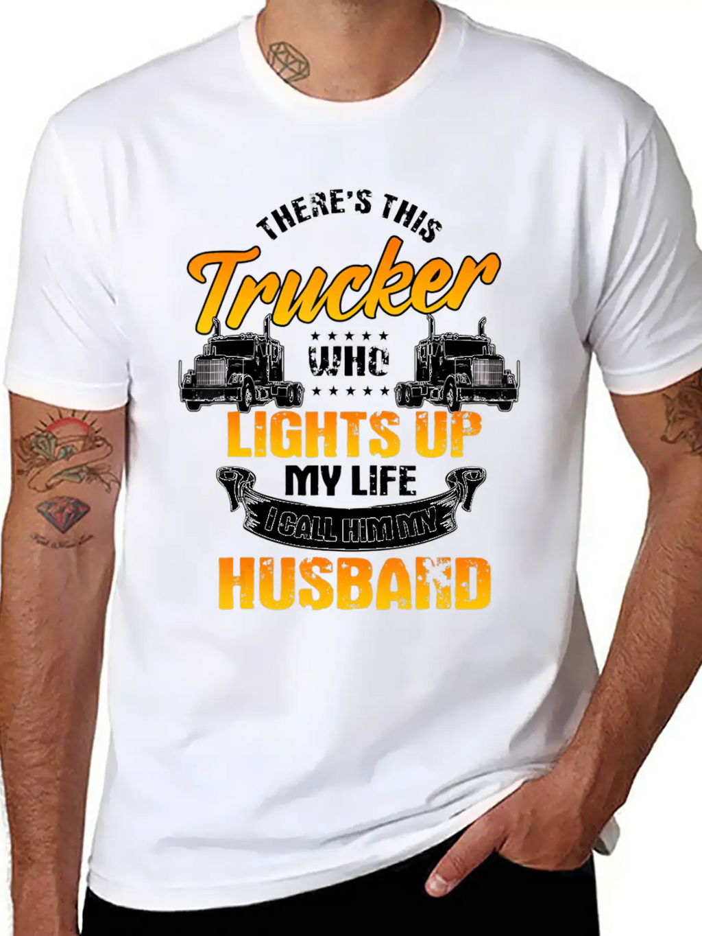 Trucker Gifts Tractor Trailer Truck 18 Wheeler Mar Breathable Soft Cotton T-Shirt – Timeless Casual Look