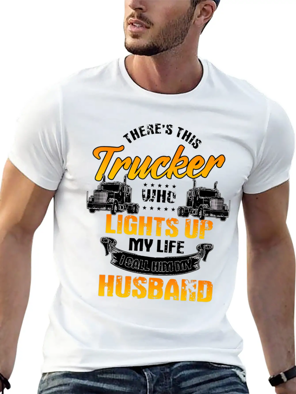 Trucker Gifts Tractor Trailer Truck 18 Wheeler Mar Breathable Soft Cotton T-Shirt – Timeless Casual Look