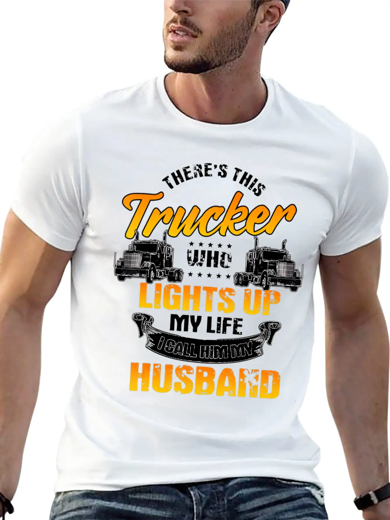 Trucker Gifts Tractor Trailer Truck 18 Wheeler Mar Breathable Soft Cotton T-Shirt – Timeless Casual Look
