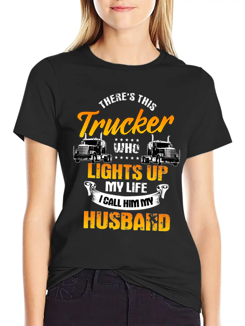 Trucker Gifts Tractor Trailer Truck 18 Wheeler Mar Breathable Soft Cotton T-Shirt – Timeless Casual Look