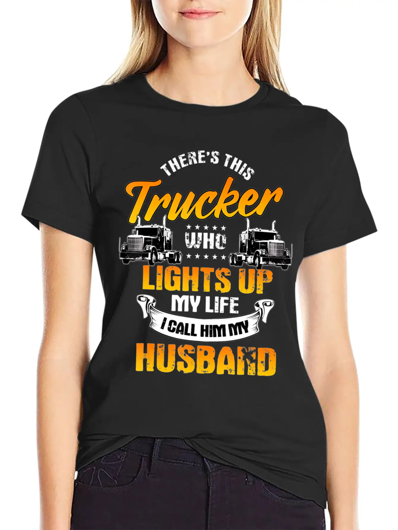 Trucker Gifts Tractor Trailer Truck 18 Wheeler Mar Breathable Soft Cotton T-Shirt – Timeless Casual Look