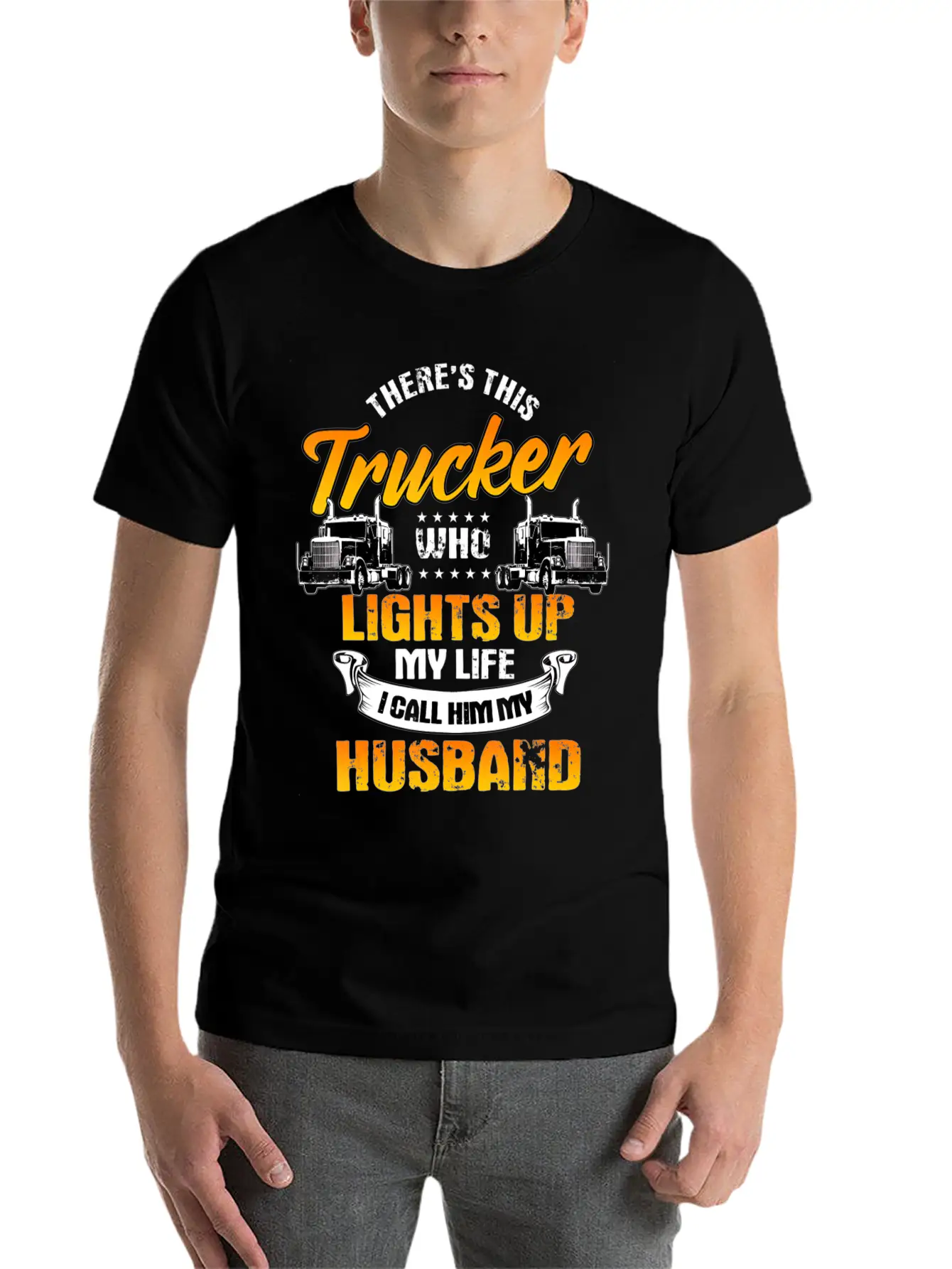 Trucker Gifts Tractor Trailer Truck 18 Wheeler Mar Breathable Soft Cotton T-Shirt – Timeless Casual Look