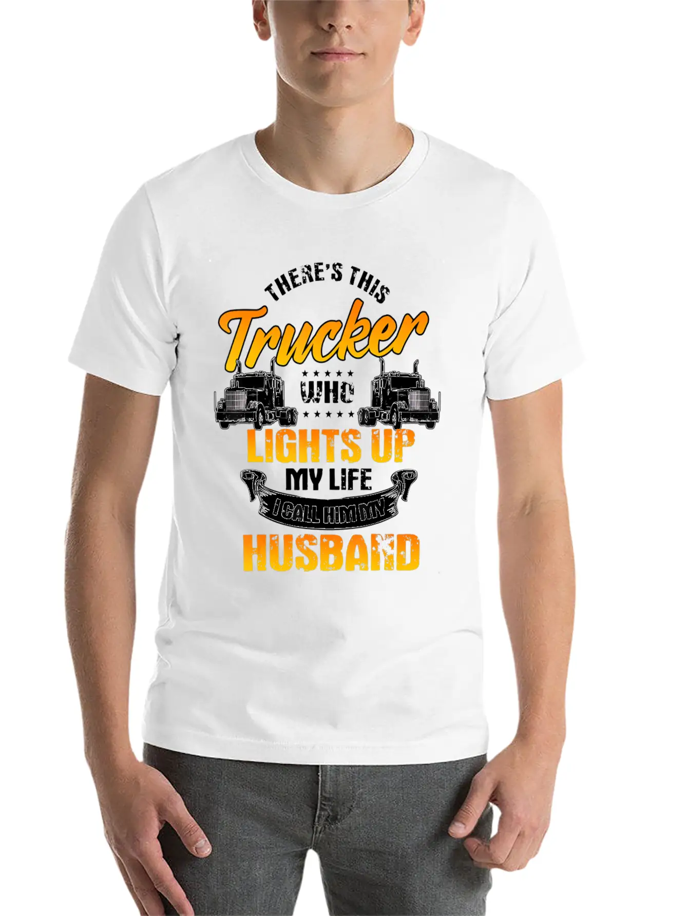 Trucker Gifts Tractor Trailer Truck 18 Wheeler Mar Breathable Soft Cotton T-Shirt – Timeless Casual Look
