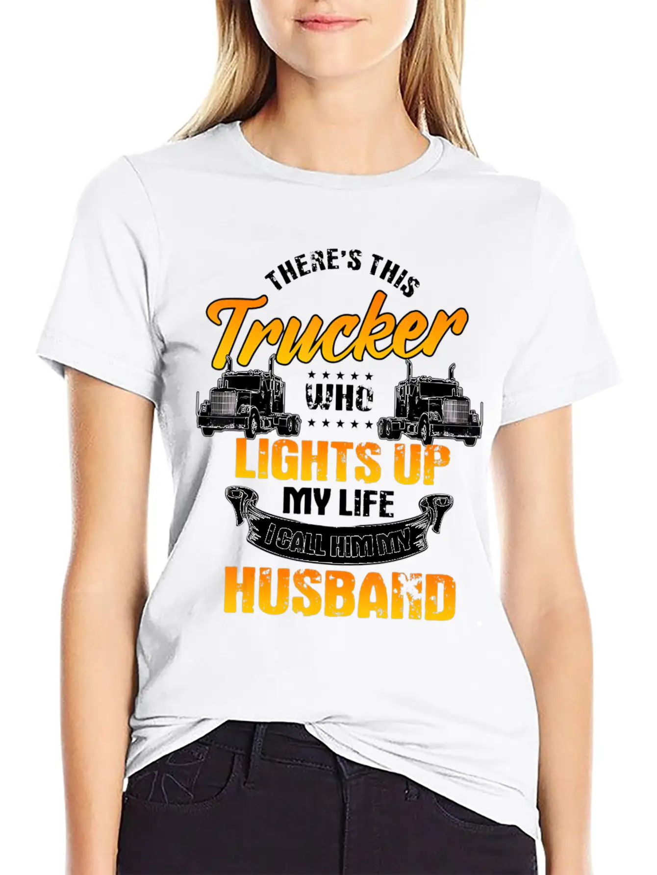Trucker Gifts Tractor Trailer Truck 18 Wheeler Mar Breathable Soft Cotton T-Shirt – Timeless Casual Look
