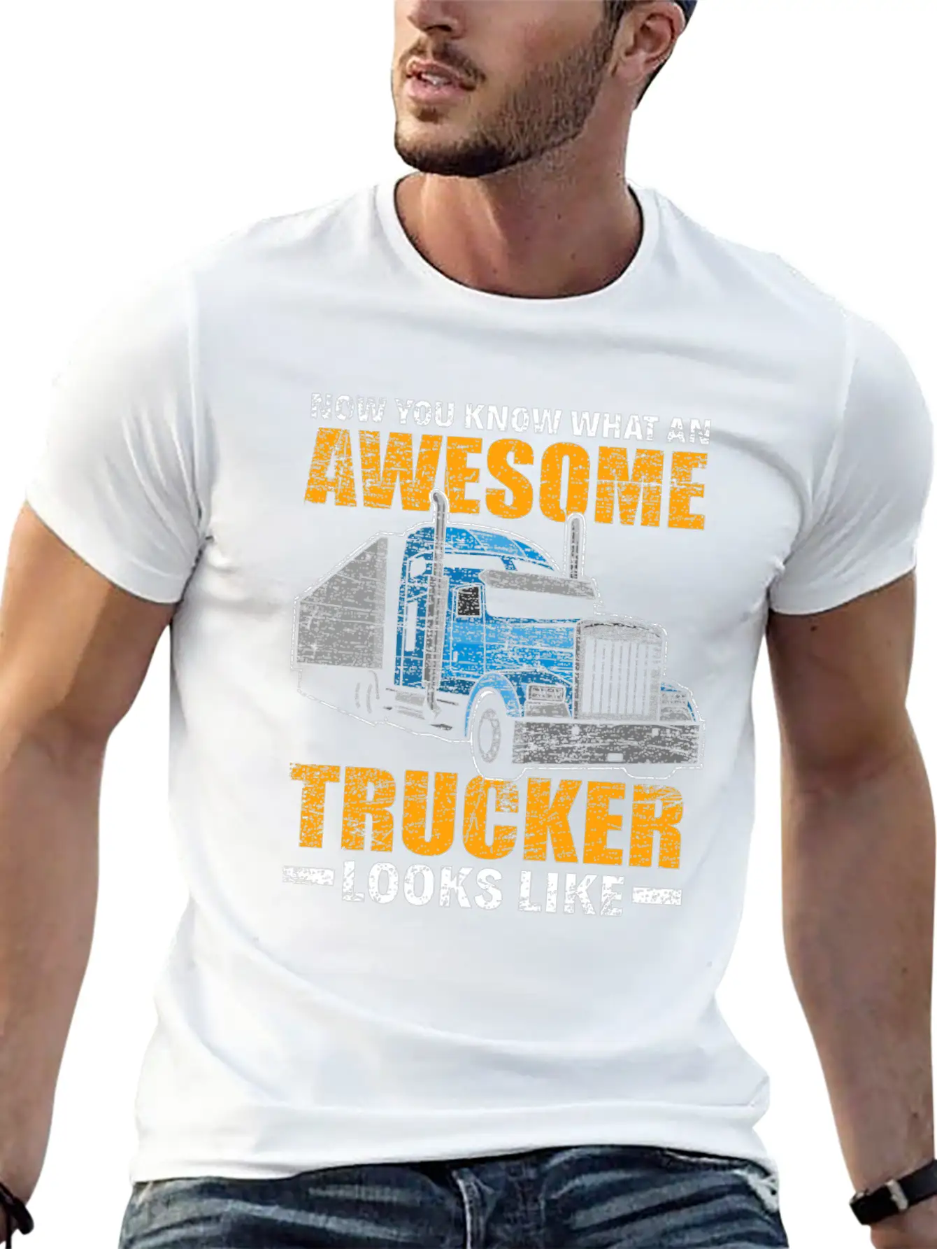 Trucker Truck Driver Essential Cotton Tee For Daily Outfits – Unisex Style