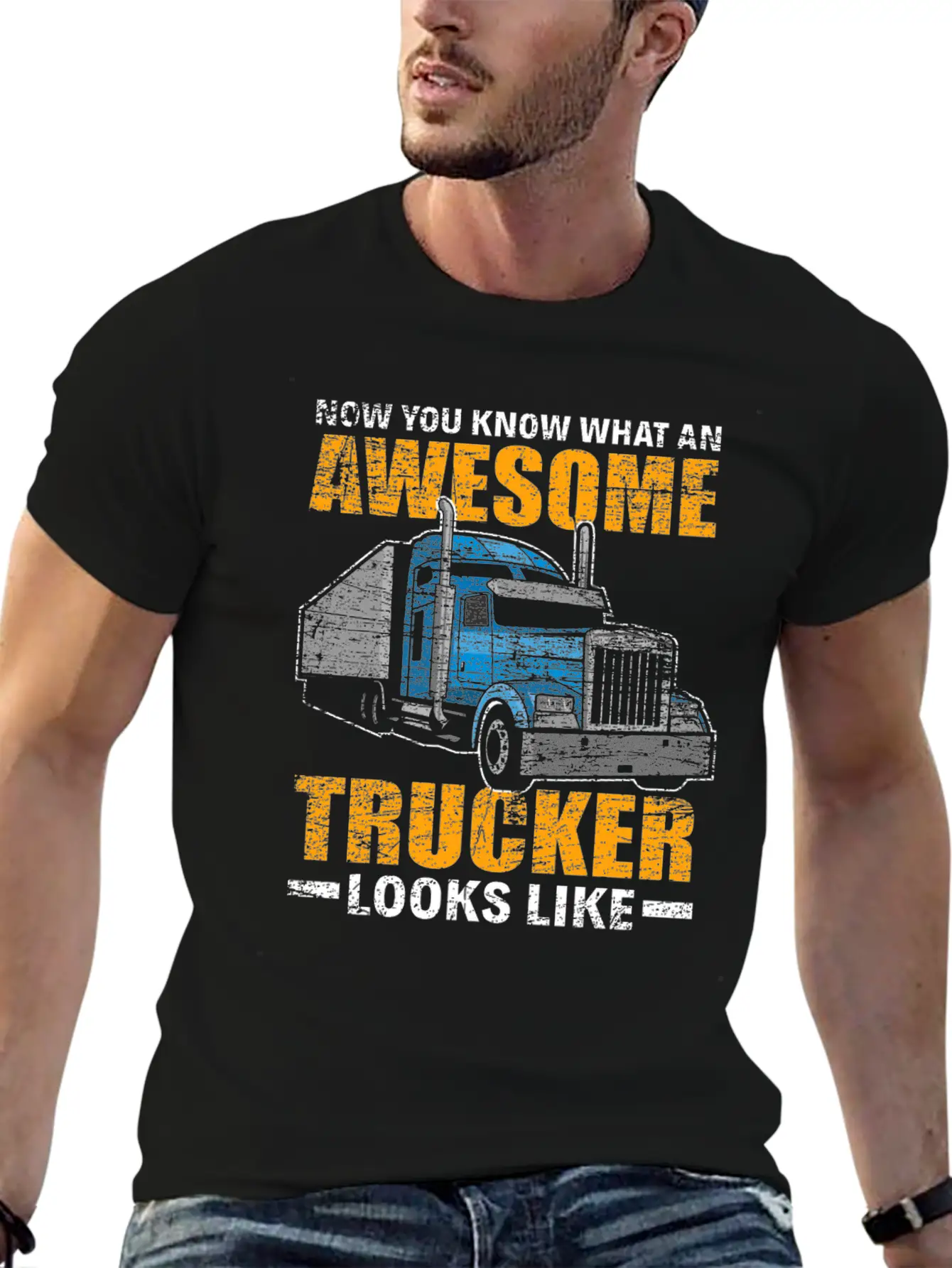 Trucker Truck Driver Essential Cotton Tee For Daily Outfits – Unisex Style