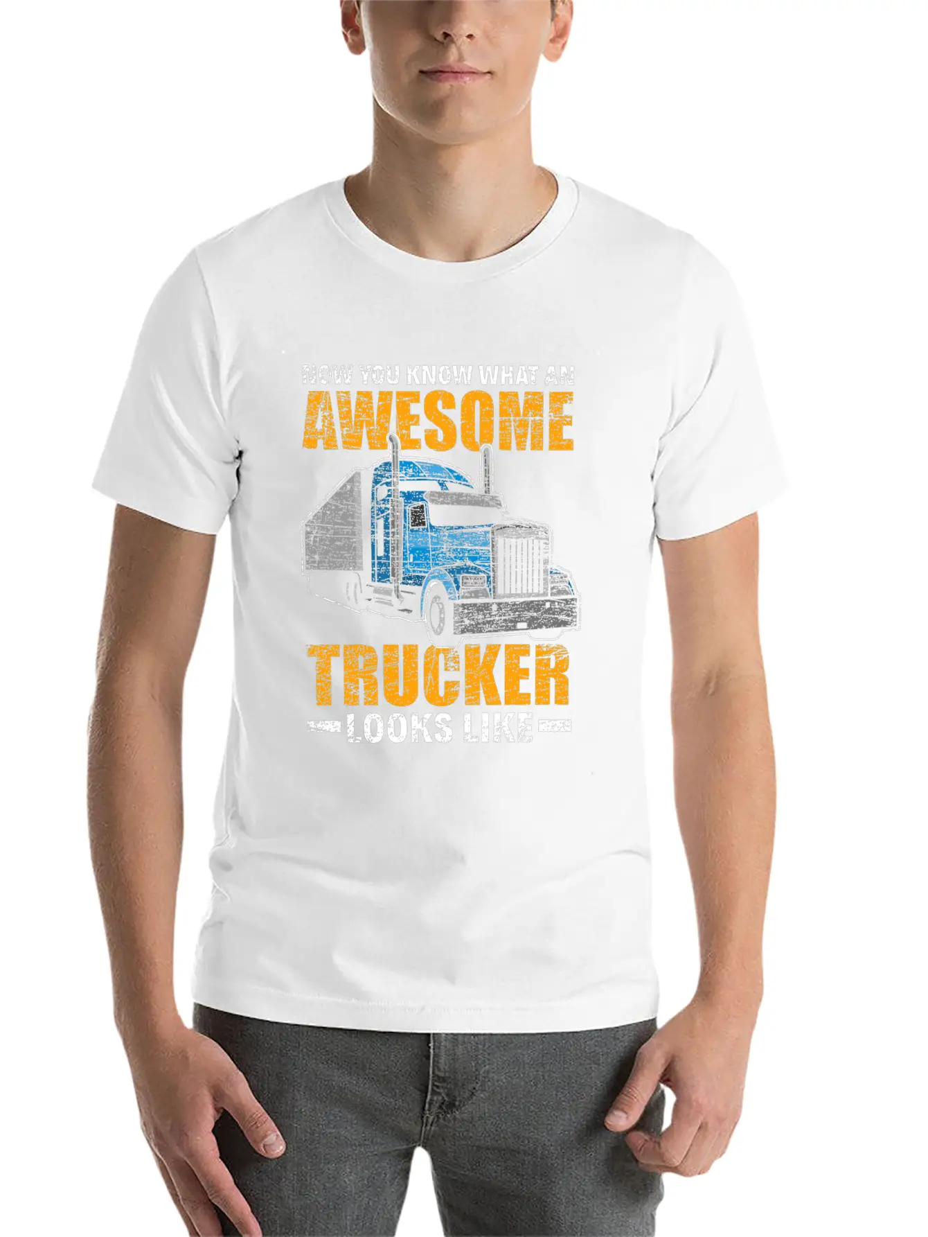 Trucker Truck Driver Essential Cotton Tee For Daily Outfits – Unisex Style