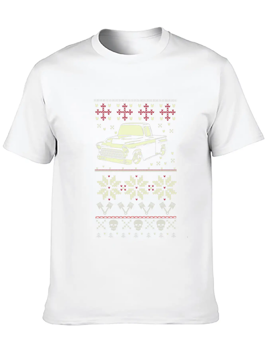 Trucker - Ugly Christmas Sweater For Truck Lover Casual Graphic T-Shirt – Simple And Comfortable Daily Wear