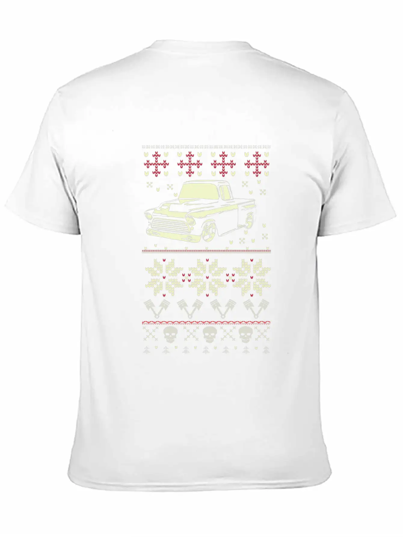 Trucker - Ugly Christmas Sweater For Truck Lover Casual Graphic T-Shirt – Simple And Comfortable Daily Wear