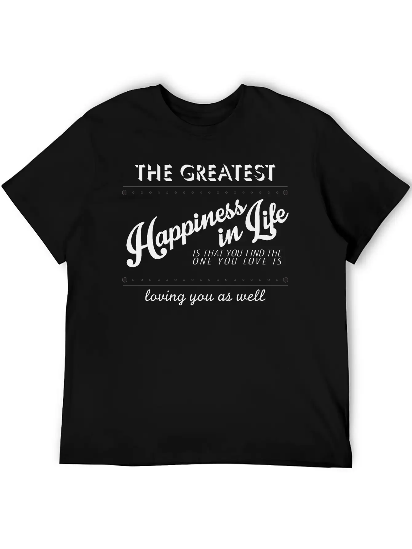 True Happiness Unisex Short Sleeve Soft Cotton T-Shirt – Casual Everyday Wear