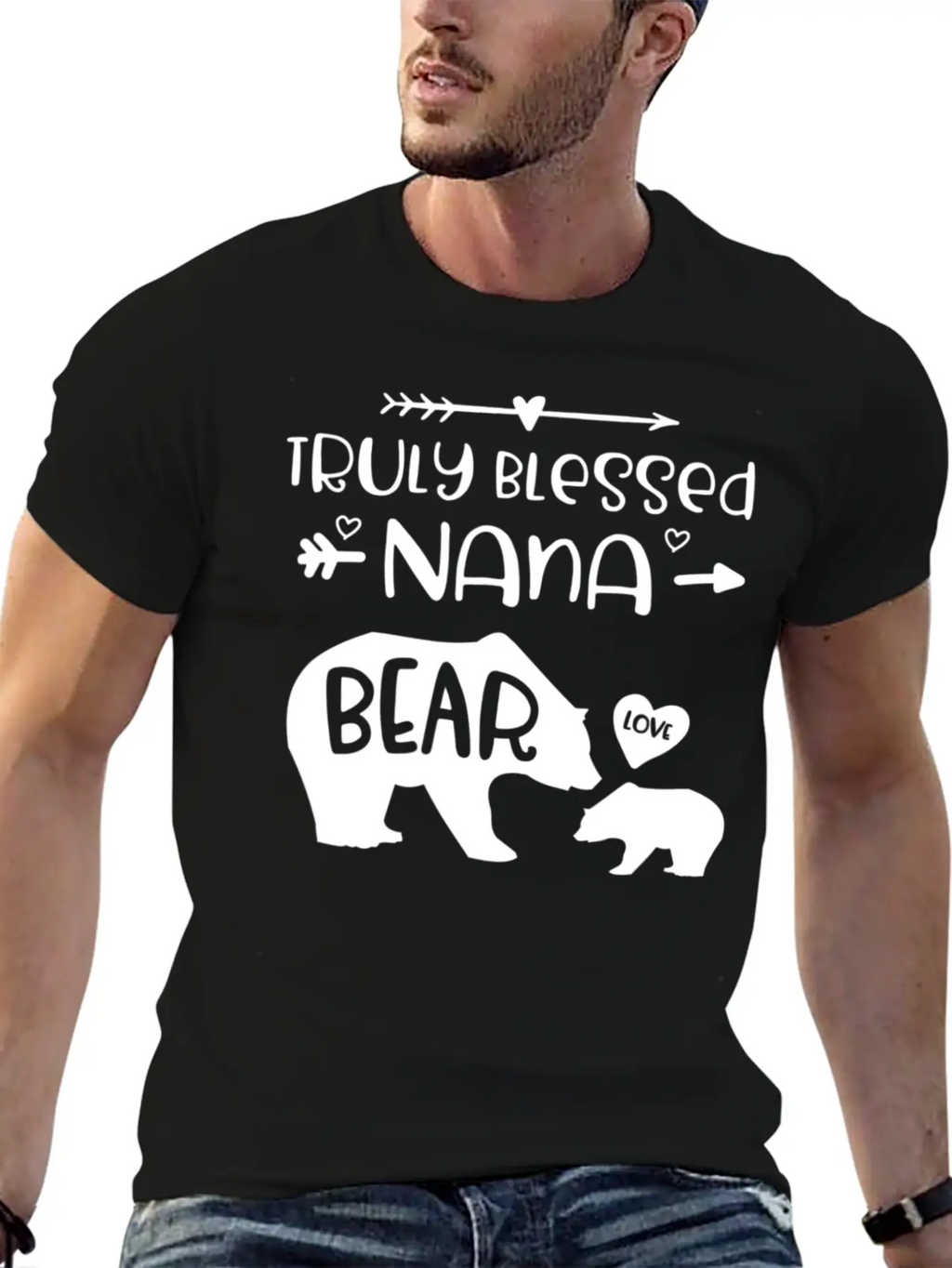 Truly Blessed Nana Bear Bear With Baby Cub Nana Breathable Graphic T-Shirt – Perfect For Casual Days