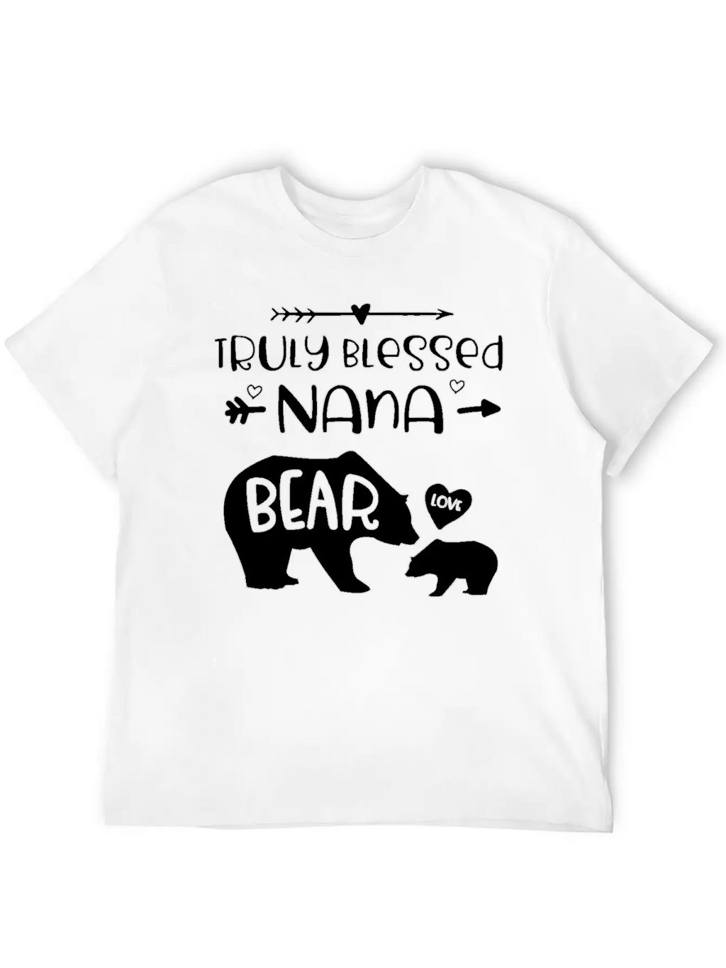 Truly Blessed Nana Bear Bear With Baby Cub Nana Breathable Graphic T-Shirt – Perfect For Casual Days