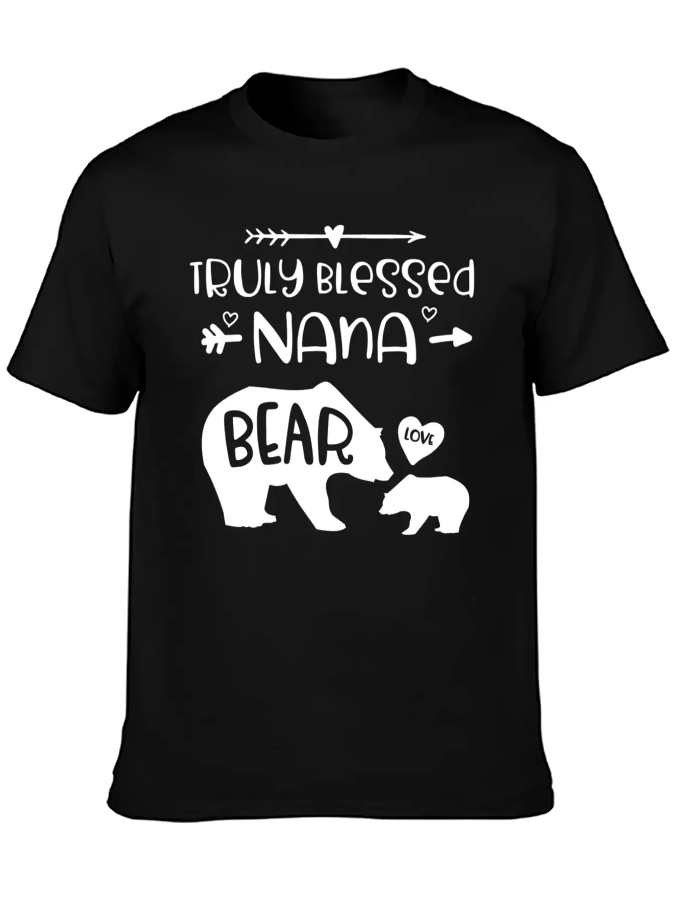 Truly Blessed Nana Bear Bear With Baby Cub Nana Breathable Graphic T-Shirt – Perfect For Casual Days