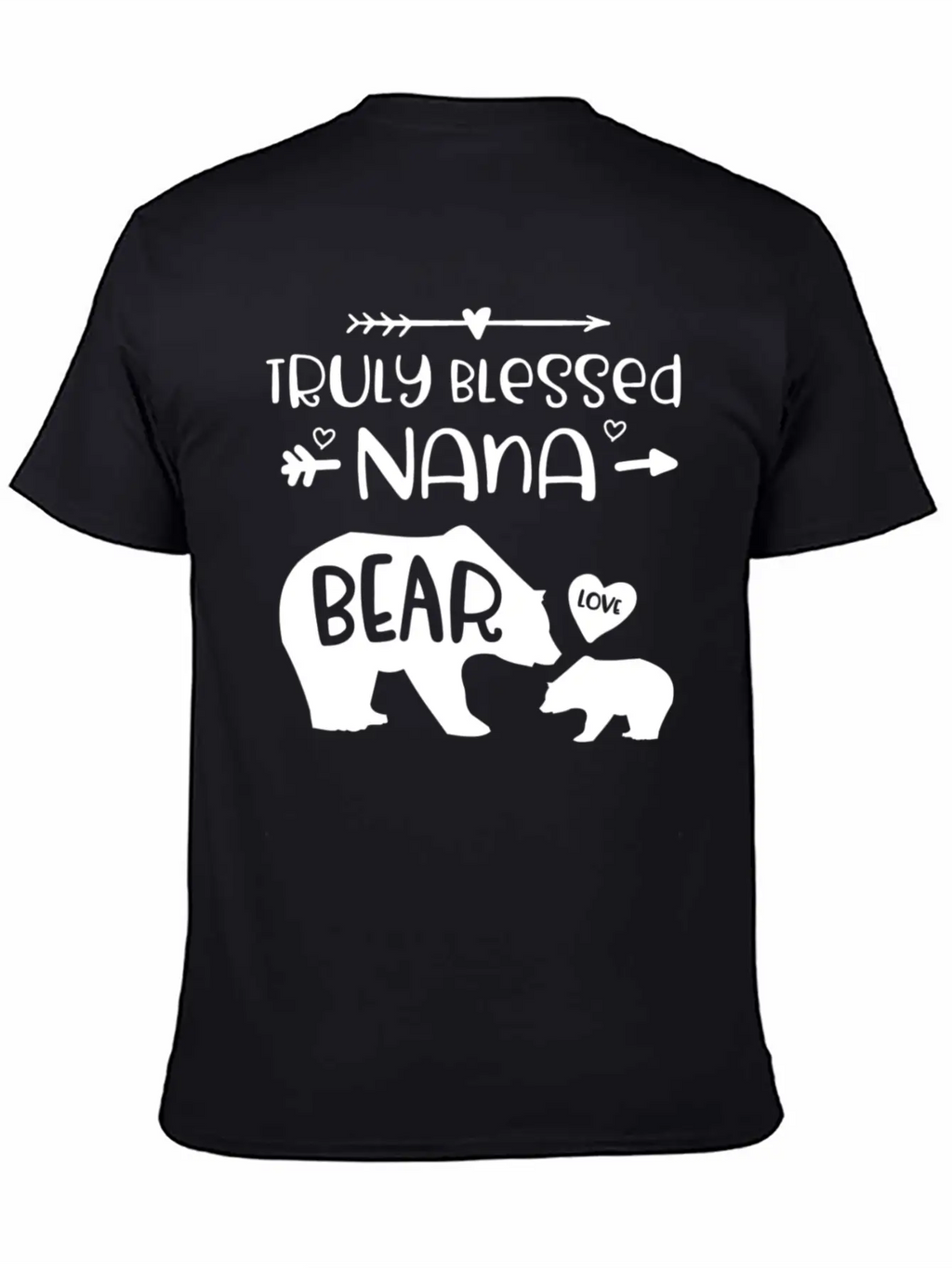 Truly Blessed Nana Bear Bear With Baby Cub Nana Breathable Graphic T-Shirt – Perfect For Casual Days