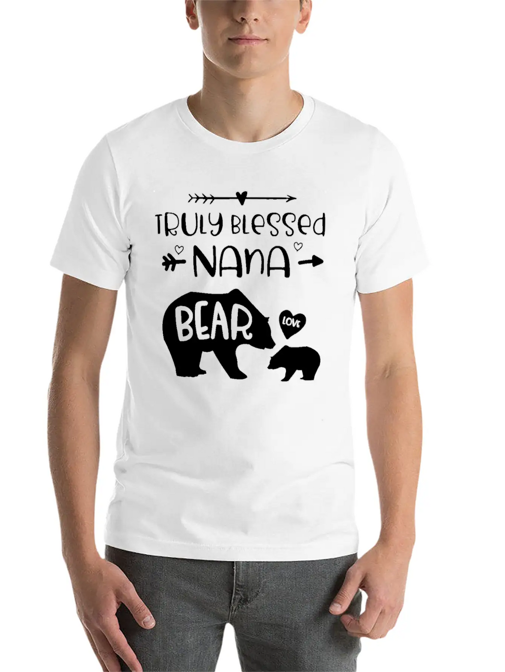 Truly Blessed Nana Bear Bear With Baby Cub Nana Breathable Graphic T-Shirt – Perfect For Casual Days