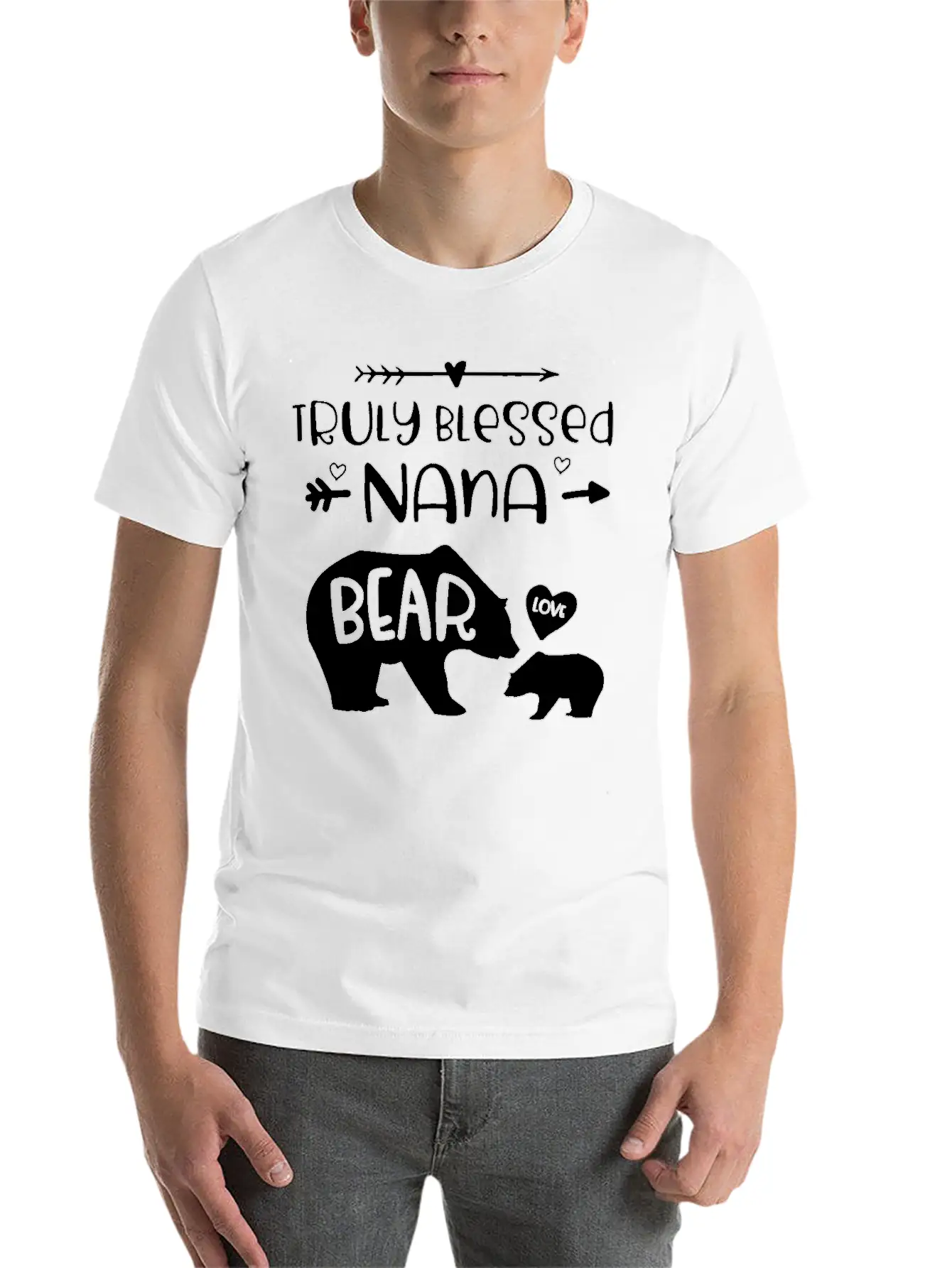 Truly Blessed Nana Bear Bear With Baby Cub Nana Breathable Graphic T-Shirt – Perfect For Casual Days