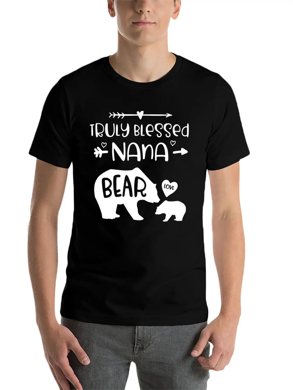 Truly Blessed Nana Bear Bear With Baby Cub Nana Breathable Graphic T-Shirt – Perfect For Casual Days
