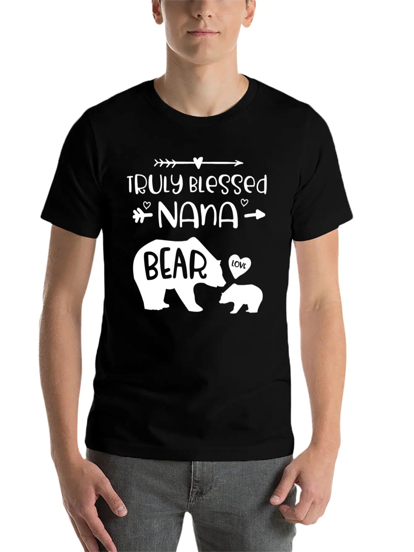 Truly Blessed Nana Bear Bear With Baby Cub Nana Breathable Graphic T-Shirt – Perfect For Casual Days