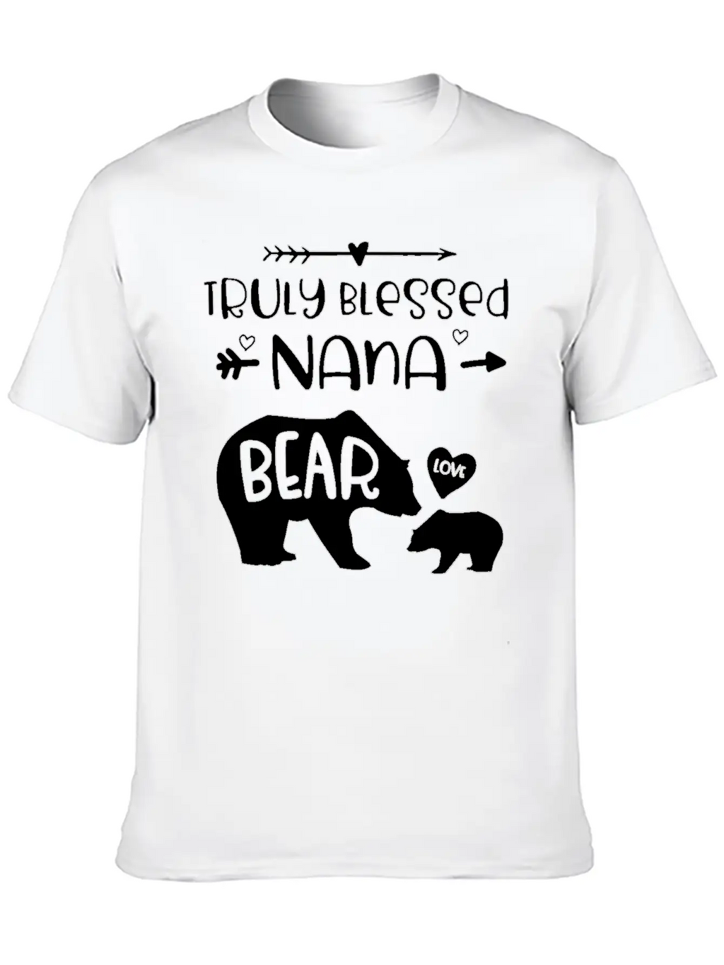 Truly Blessed Nana Bear Bear With Baby Cub Nana Breathable Graphic T-Shirt – Perfect For Casual Days