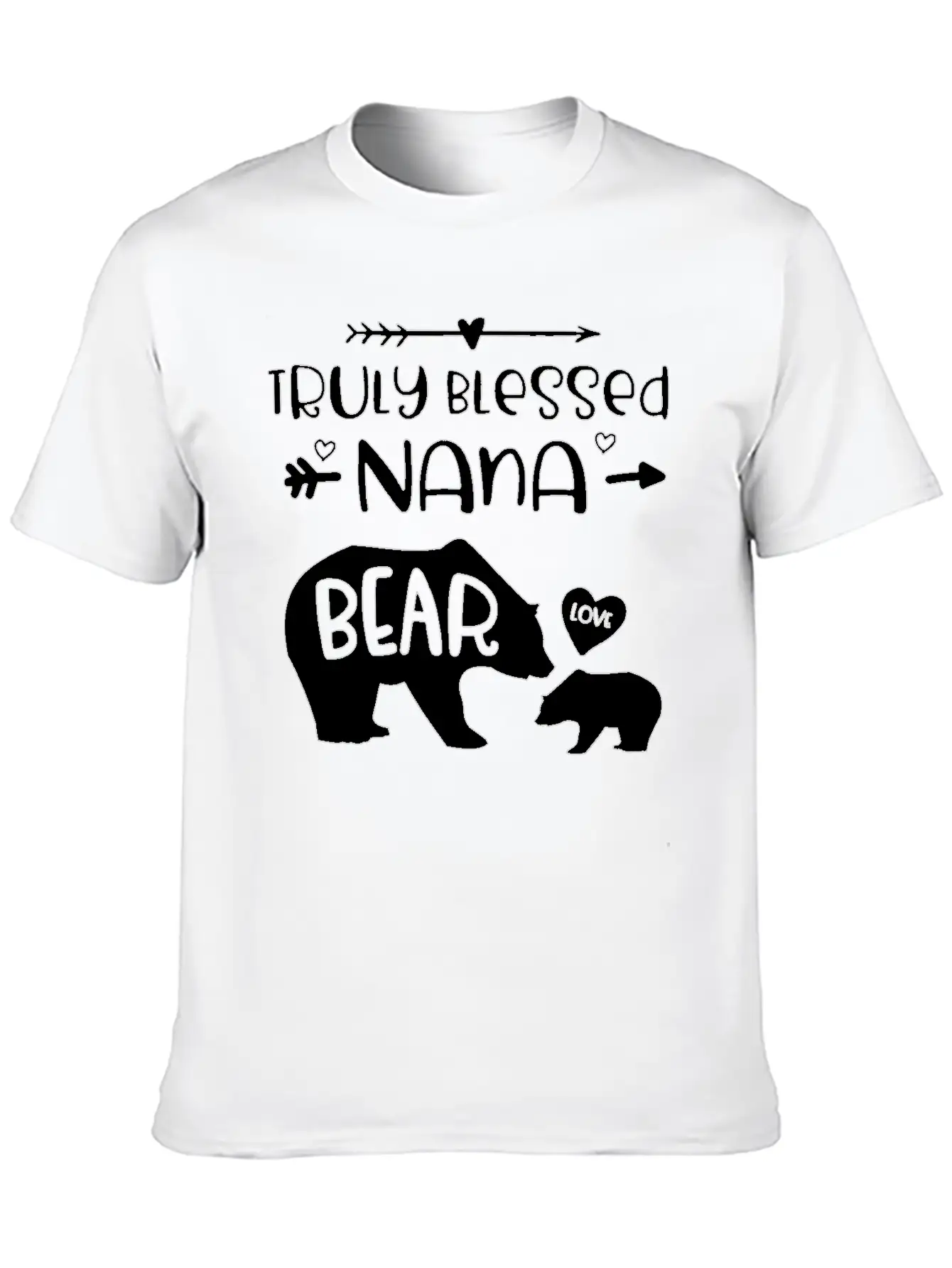 Truly Blessed Nana Bear Bear With Baby Cub Nana Breathable Graphic T-Shirt – Perfect For Casual Days