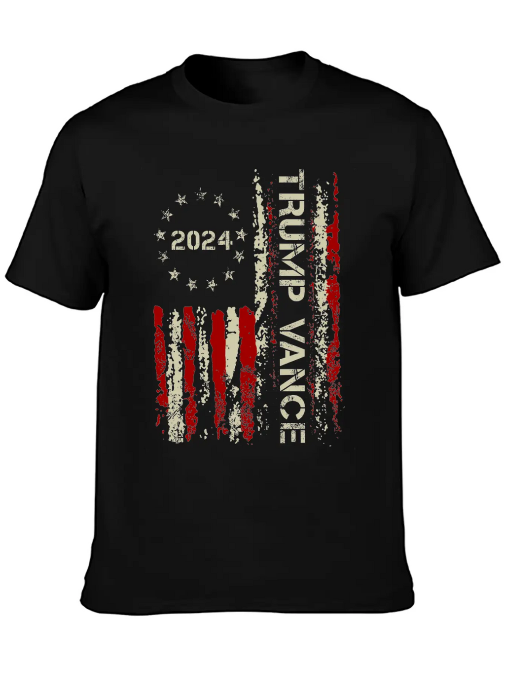 Trump Vance 2024 US Flag Vintage Classic Fit Graphic Tee For Daily Comfort – Unisex Cotton Shirt