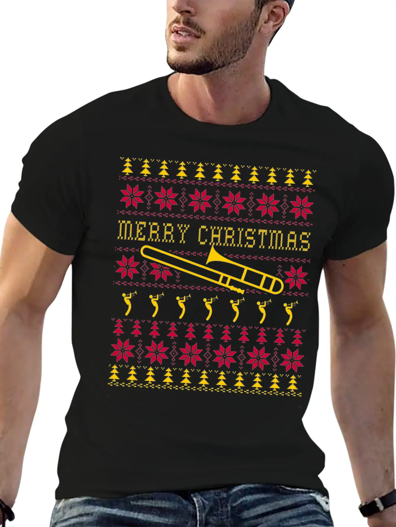 Trumpet - Awesome Christmas Sweater For Trumpet Unisex Casual T-Shirt – Clean Design For Daily Comfort