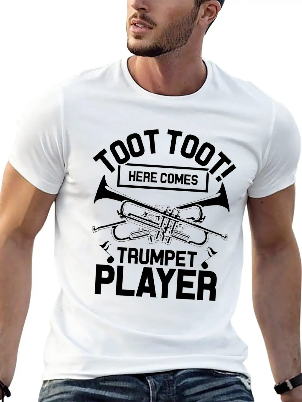 Trumpet Breathable Soft Cotton T-Shirt – Timeless Casual Look