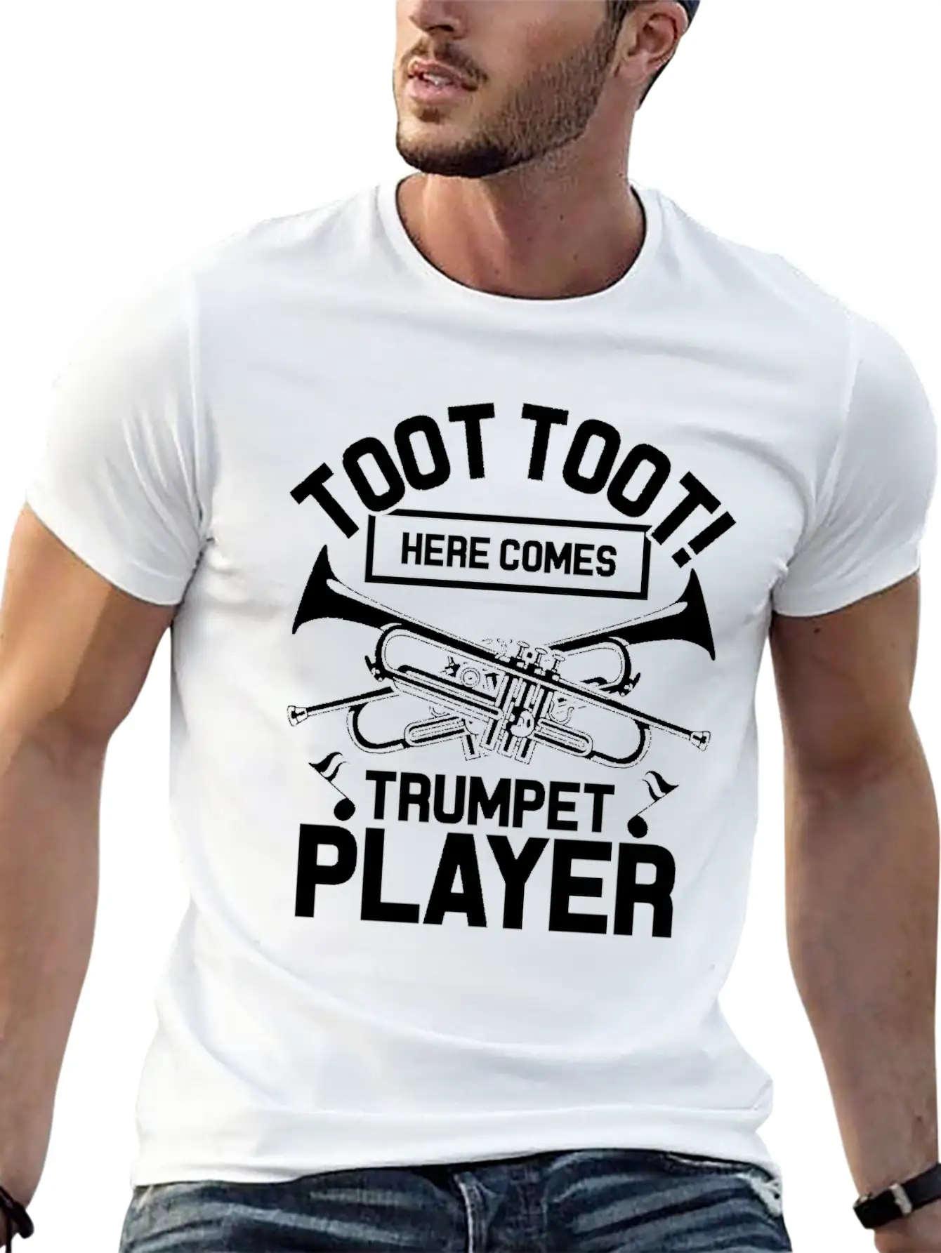Trumpet Breathable Soft Cotton T-Shirt – Timeless Casual Look