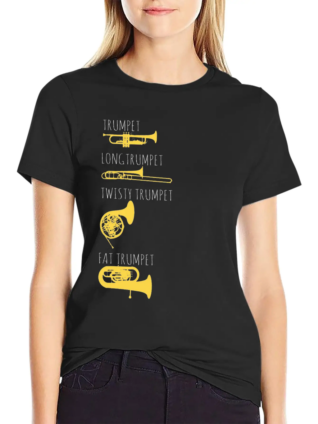 Trumpet - Funny Music Musician Gift Essential Cotton Tee For Daily Outfits – Unisex Style