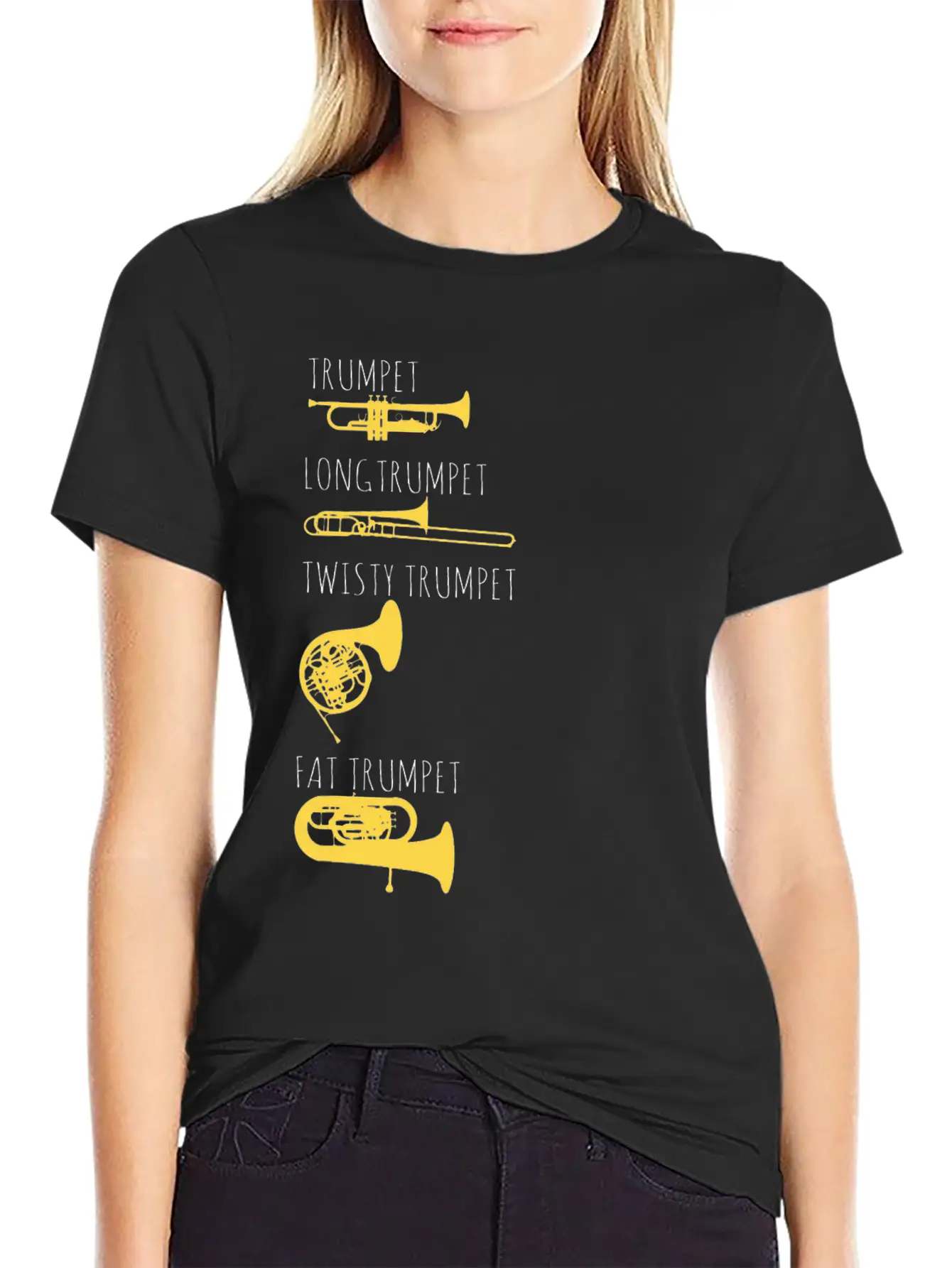Trumpet - Funny Music Musician Gift Essential Cotton Tee For Daily Outfits – Unisex Style