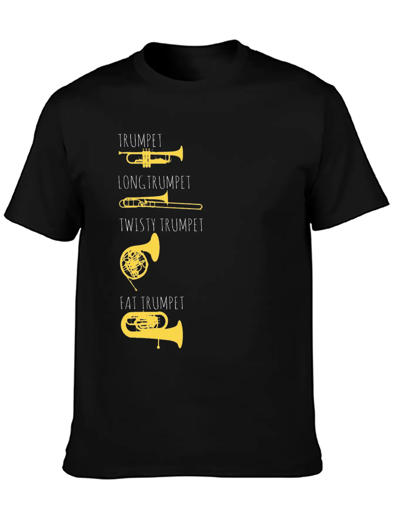 Trumpet - Funny Music Musician Gift Essential Cotton Tee For Daily Outfits – Unisex Style