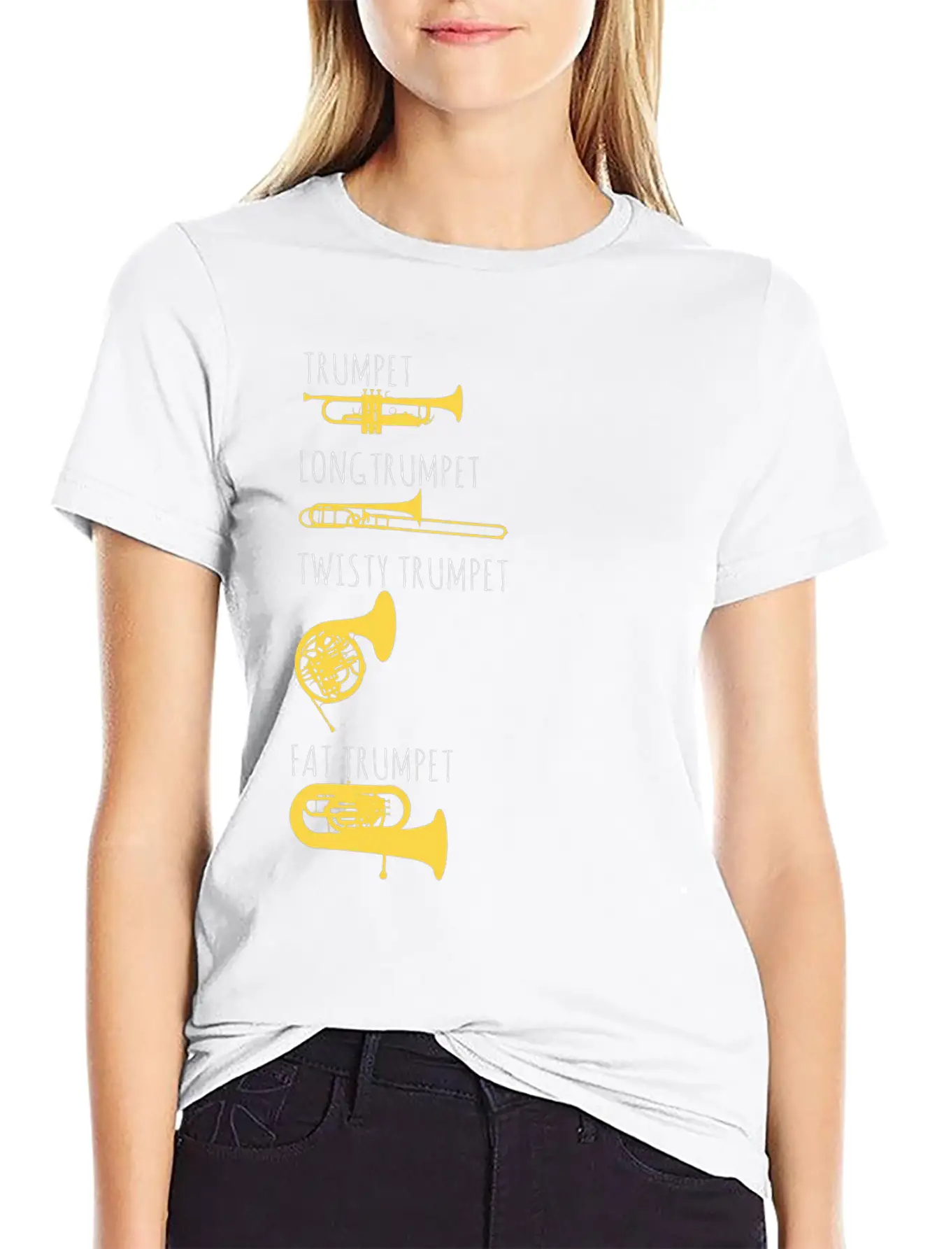 Trumpet - Funny Music Musician Gift Essential Cotton Tee For Daily Outfits – Unisex Style