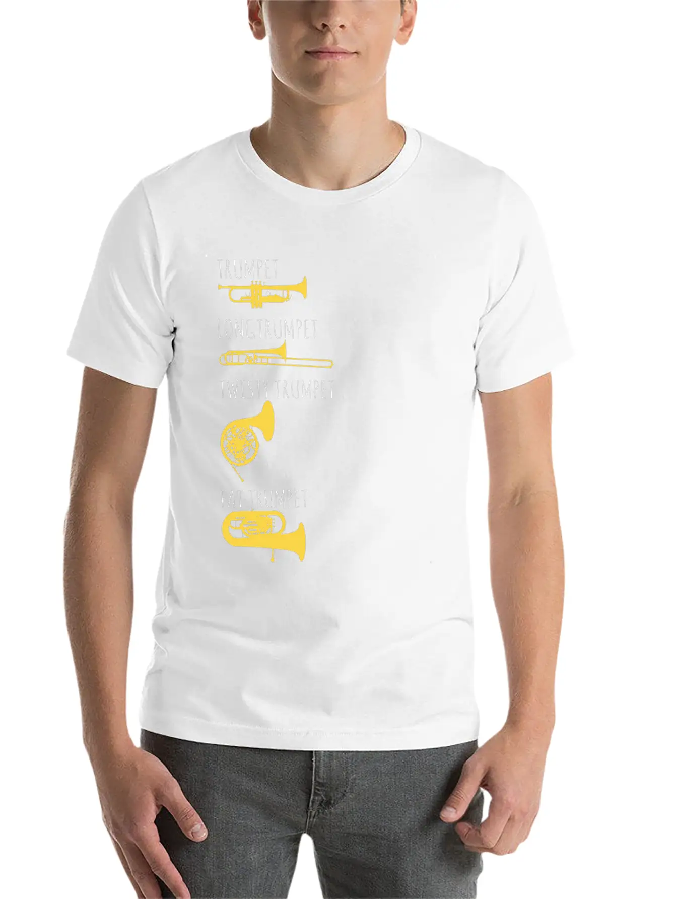 Trumpet - Funny Music Musician Gift Essential Cotton Tee For Daily Outfits – Unisex Style
