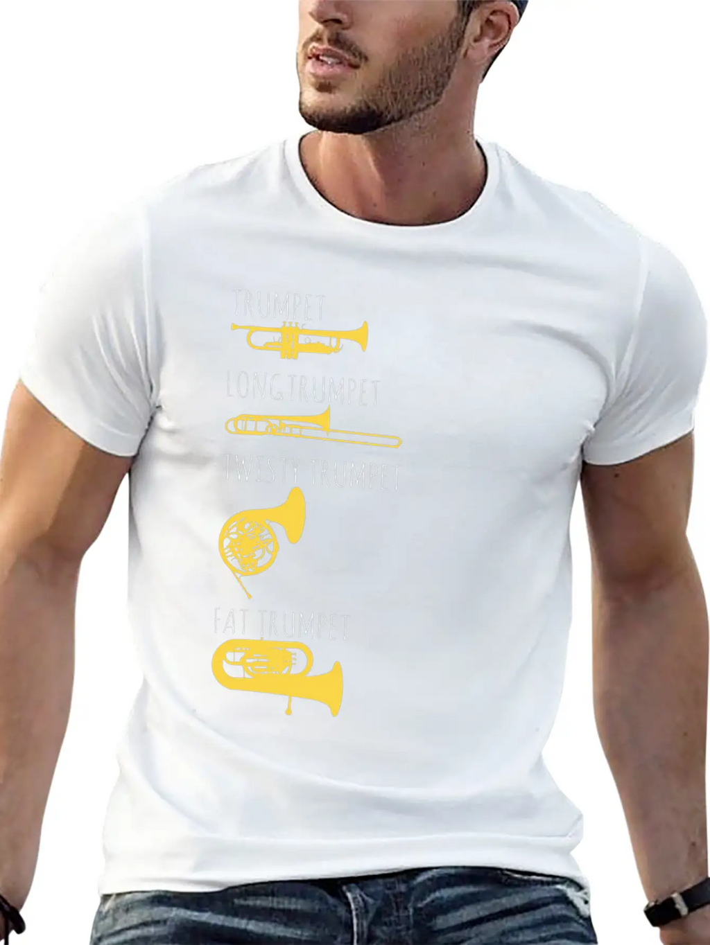 Trumpet - Funny Music Musician Gift Essential Cotton Tee For Daily Outfits – Unisex Style