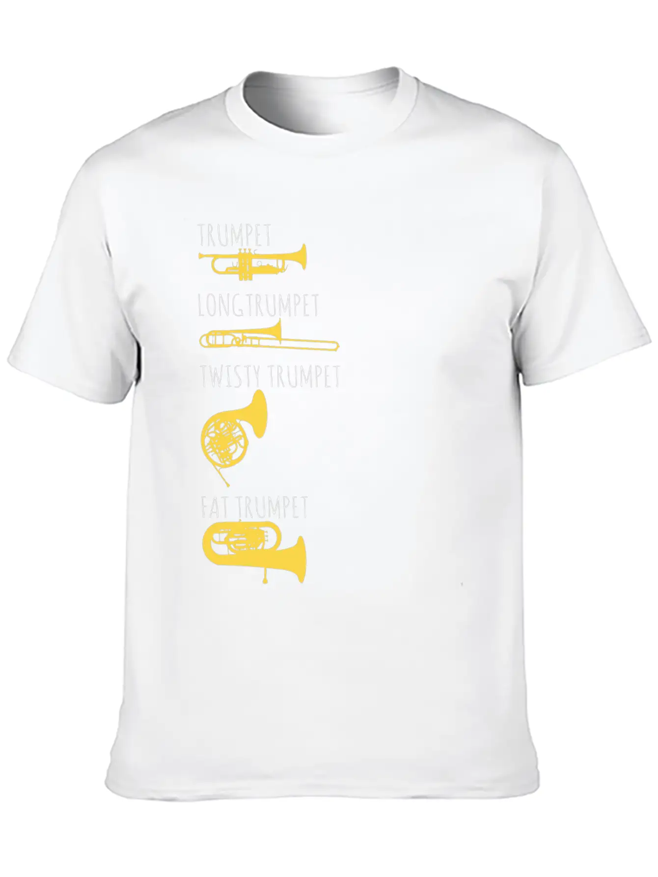 Trumpet - Funny Music Musician Gift Essential Cotton Tee For Daily Outfits – Unisex Style