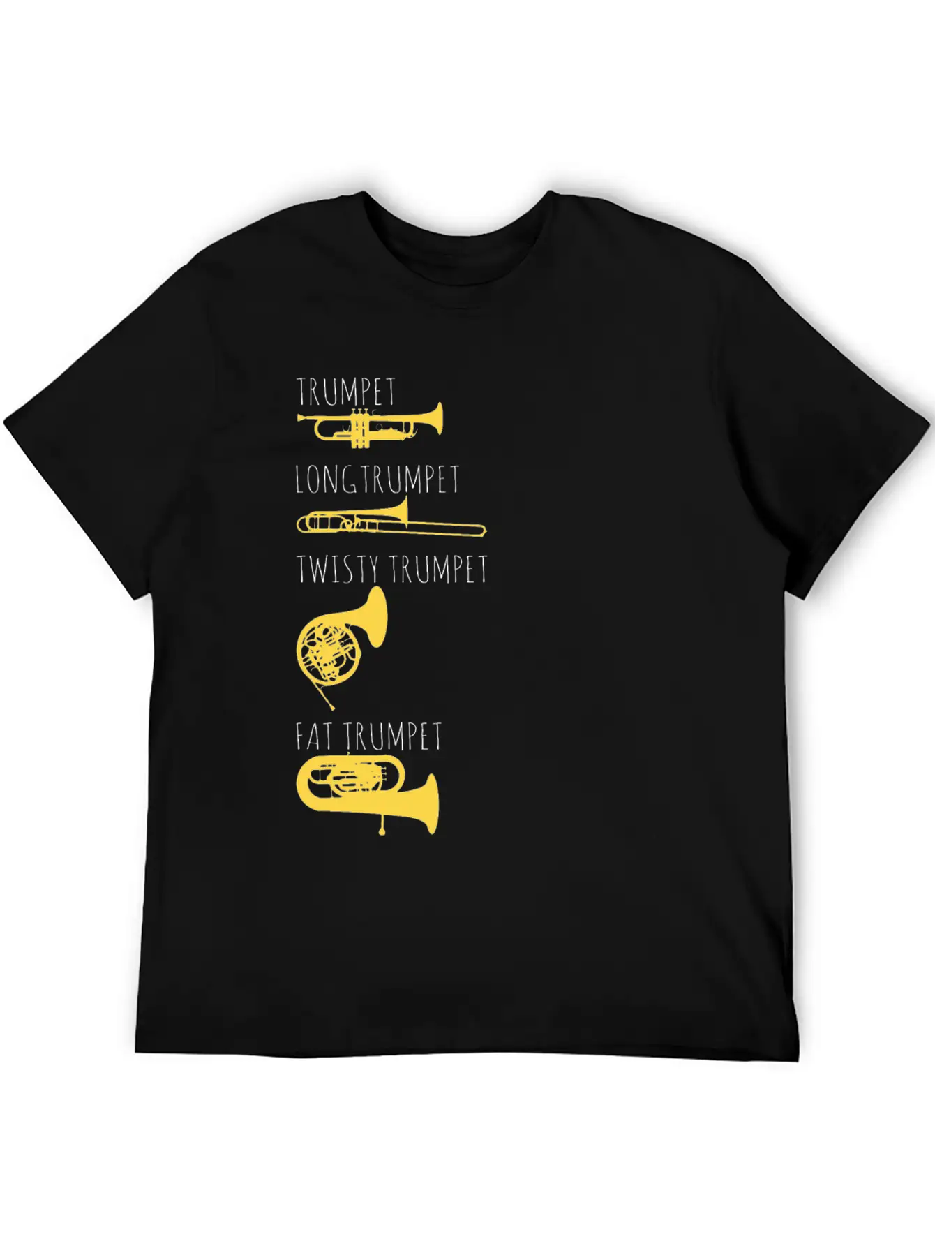 Trumpet - Funny Music Musician Gift Essential Cotton Tee For Daily Outfits – Unisex Style