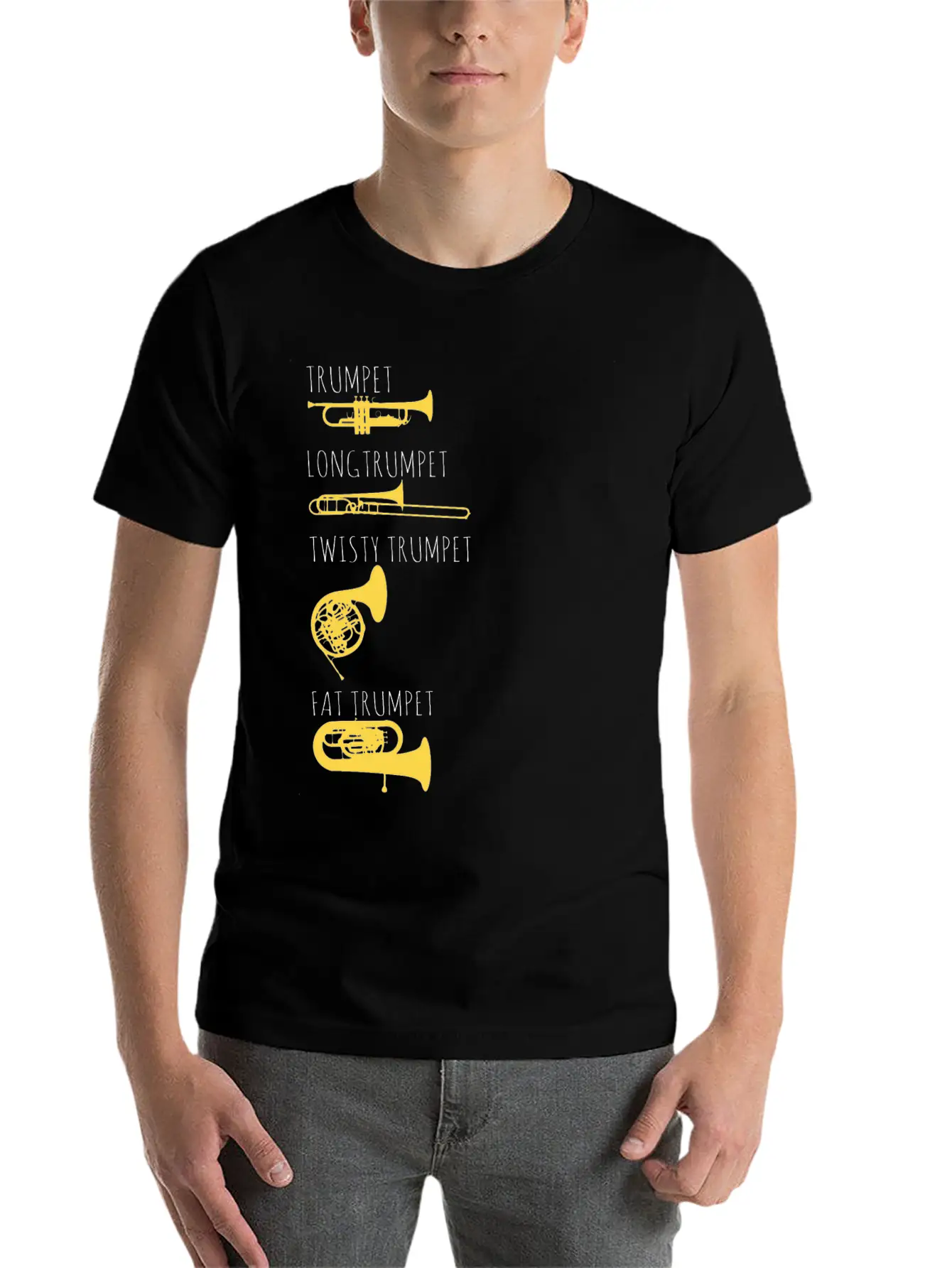 Trumpet - Funny Music Musician Gift Essential Cotton Tee For Daily Outfits – Unisex Style