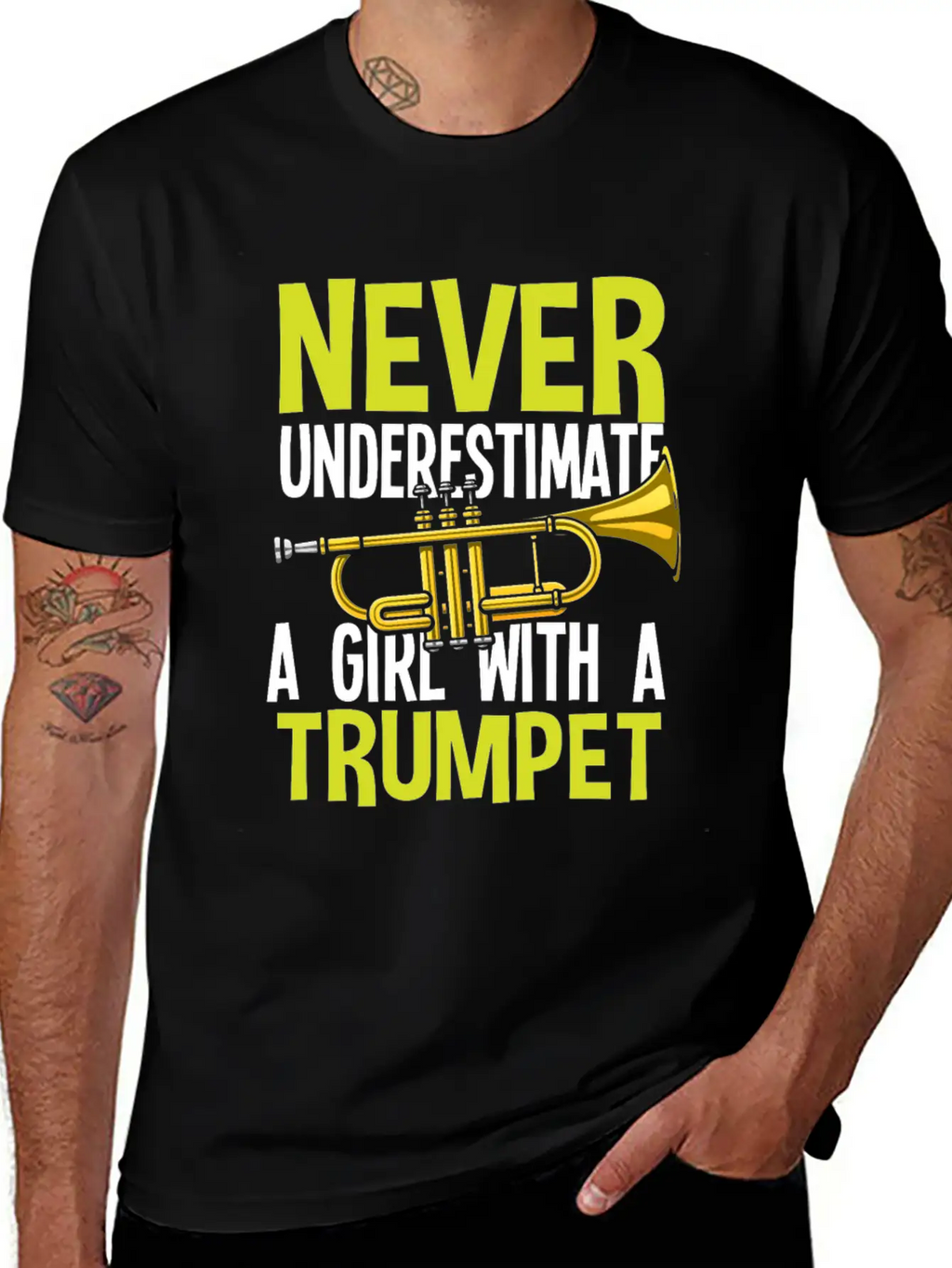 Trumpet Girl Funny Trumpet Player Gift Unisex Casual T-Shirt – Clean Design For Daily Comfort