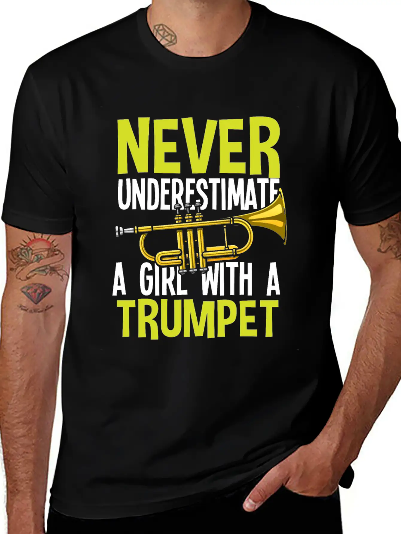 Trumpet Girl Funny Trumpet Player Gift Unisex Casual T-Shirt – Clean Design For Daily Comfort
