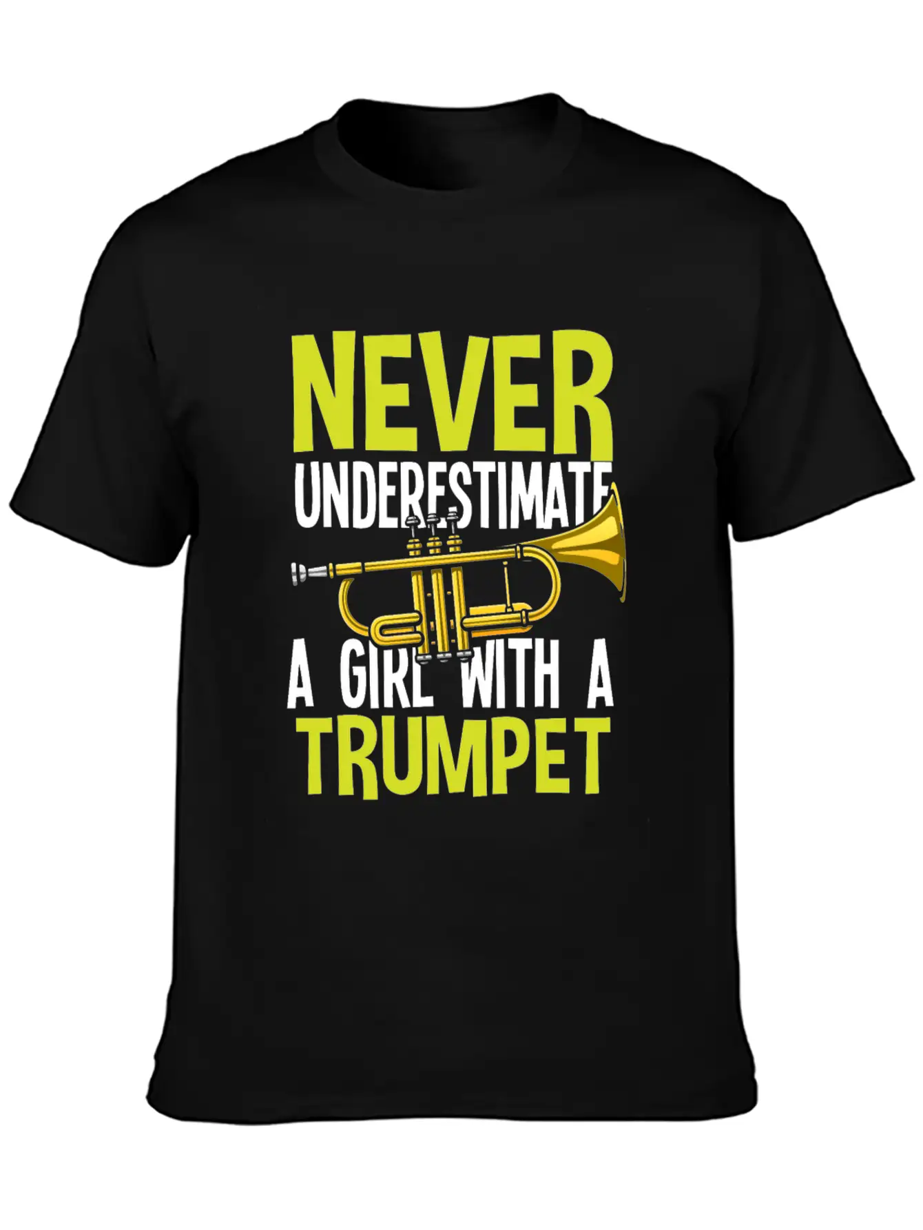 Trumpet Girl Funny Trumpet Player Gift Unisex Casual T-Shirt – Clean Design For Daily Comfort