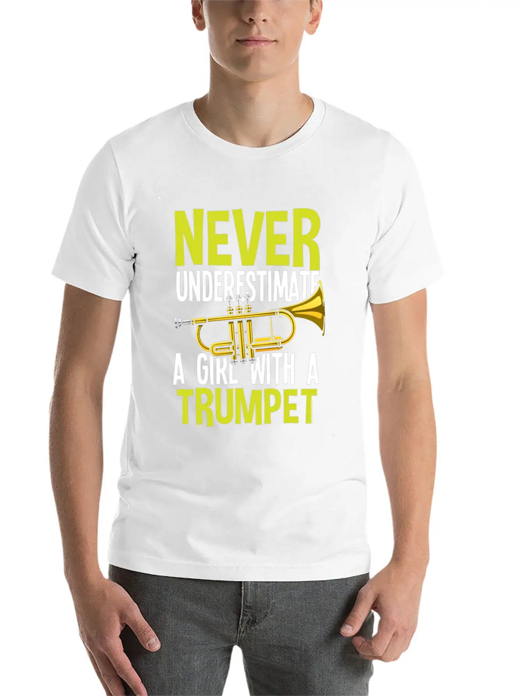 Trumpet Girl Funny Trumpet Player Gift Unisex Casual T-Shirt – Clean Design For Daily Comfort