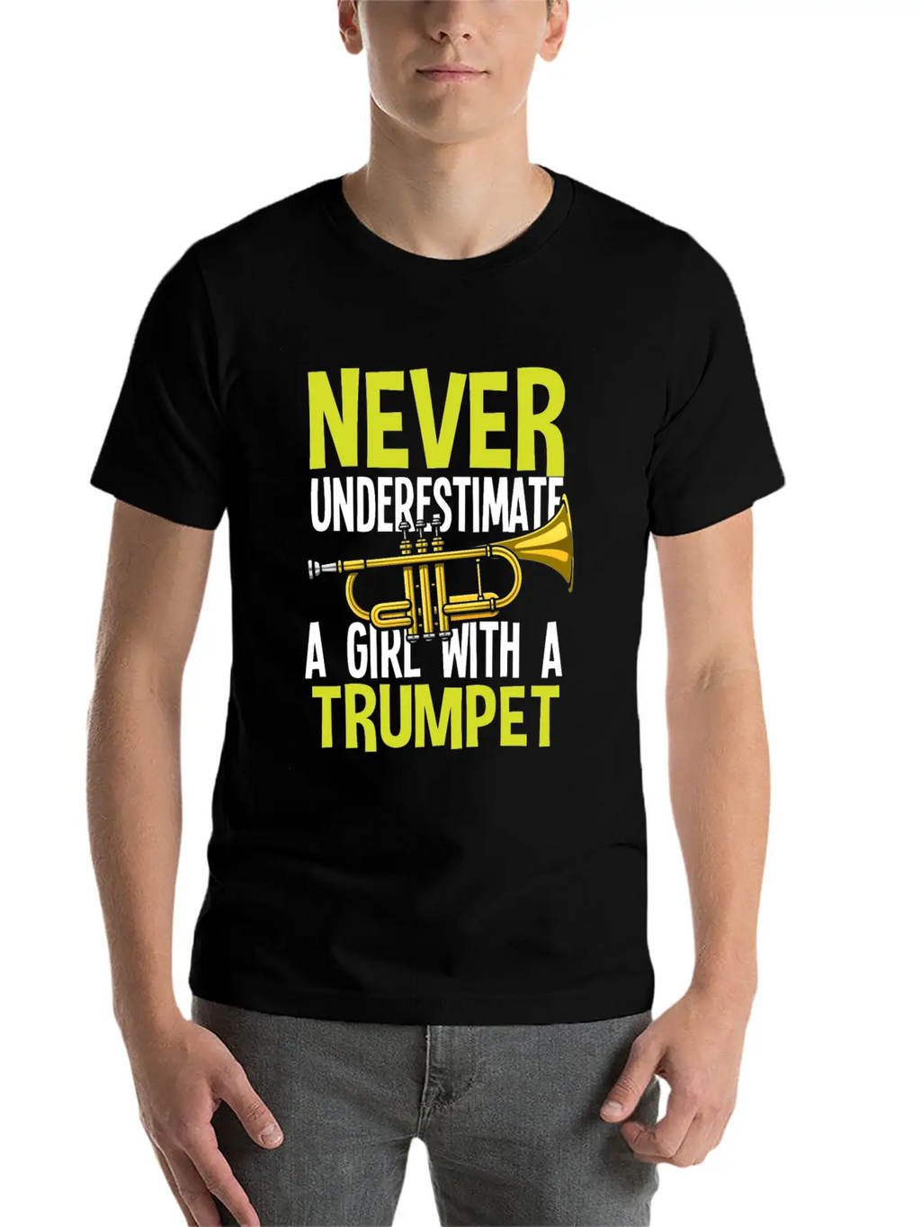 Trumpet Girl Funny Trumpet Player Gift Unisex Casual T-Shirt – Clean Design For Daily Comfort
